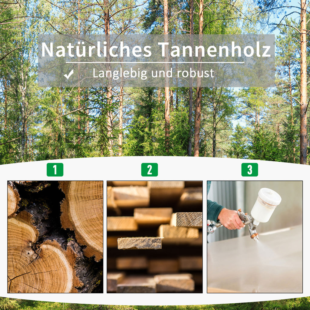 Outsunny Hochbeet Pflanzenkasten mit Rankgitter, Spalier Pflanzkübel, Blumenkasten Holz, 72,5x31,5x149,5cm für Garten Balkon Terasse, Blumenkübel für Kletterpflanzen, Blumen, Orange