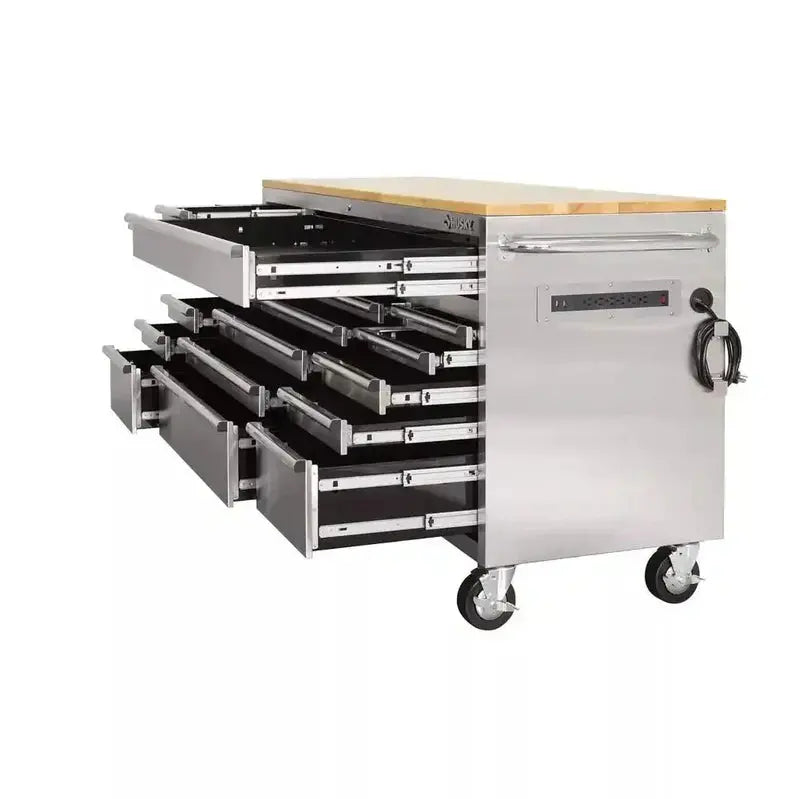 Industrial-Grade 72-Inch Mobile Workshop Cart – 18-Drawer Organization System