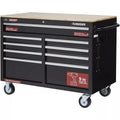 Husky 46″ 9-Drawer Gloss Black Mobile Tool Chest Workbench with Power Strip