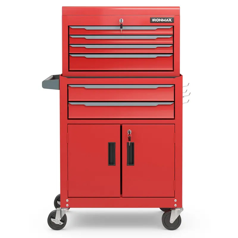 Heavy-Duty 6-Drawer Rolling Tool Chest with Locking Casters