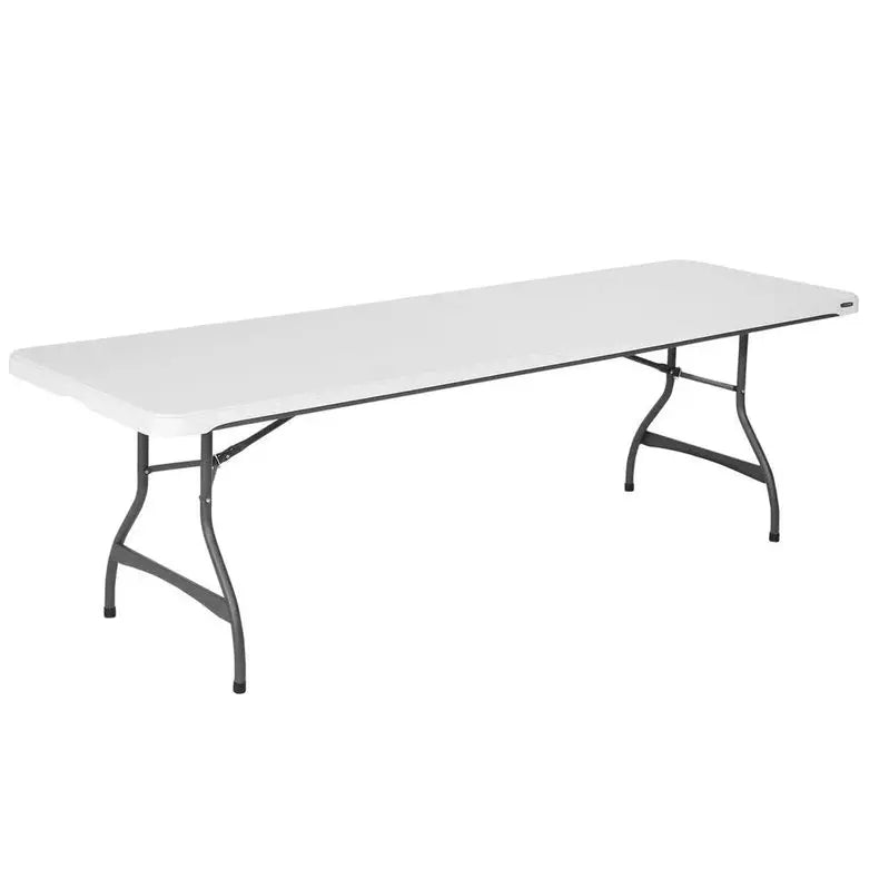 Lifetime 8-Foot Commercial Folding Tables – Stackable, White, 4-Pack (Model 80344)