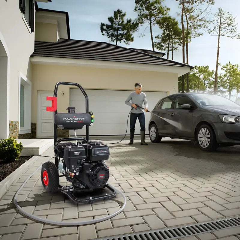 PowerSmart 3200 PSI Gas-Powered Pressure Washer – 208cc Engine, 5-Mode Nozzle, 25-Foot Hose, CARB-Certified