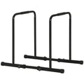 SPORTNOW Dip Bar aus verstellbarem Stahl mit 6 verstellbaren Längen, 90-102x65x80-90 cm, Schwarz