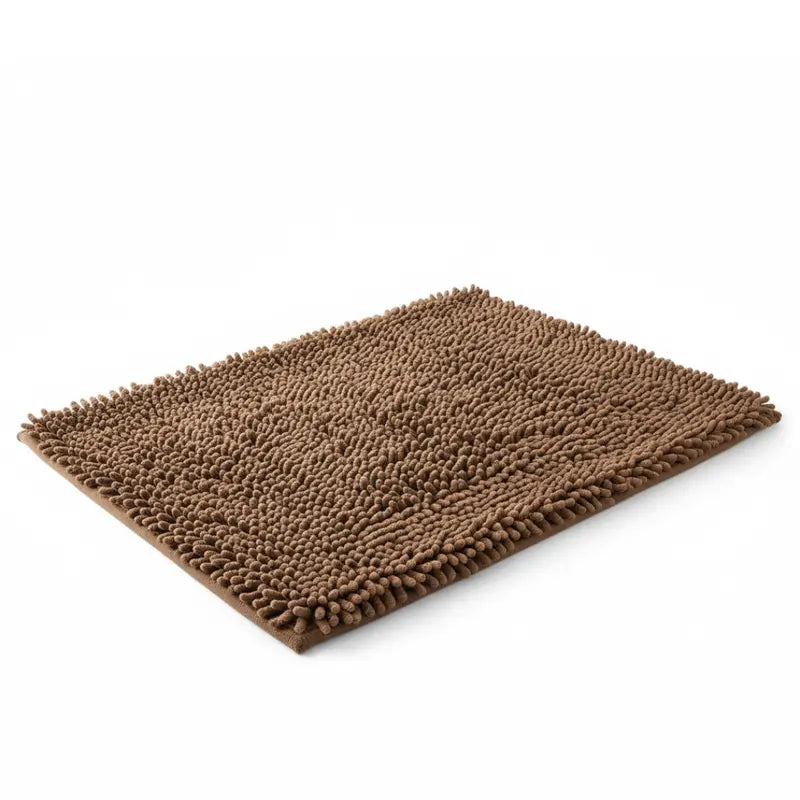 High-Pile Chenille Bath Mat – Quick-Dry Microfiber with Non-Slip TPR Backing