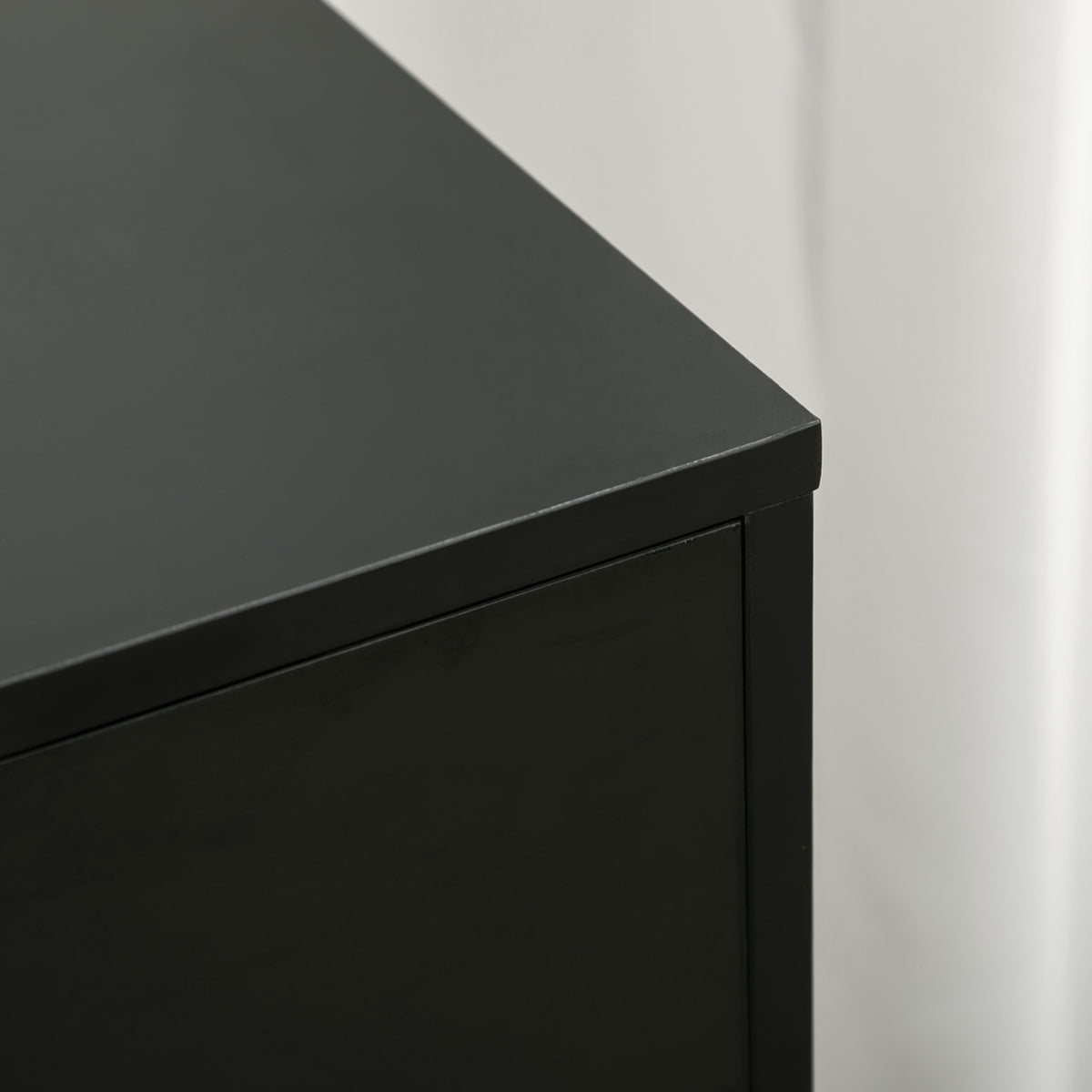 HOMCOM Bürowagen mit 5 Schubladen 1 Tür verstellbarem Regal, Druckerstand auf Rollen, 78x40x66,5 cm, Schwarz