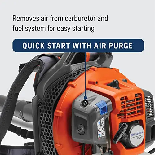 Husqvarna 150BT Backpack Leaf Blower – 51cc 2.16 HP Gas-Powered Unit with 765 CFM & 270 MPH Airflow
