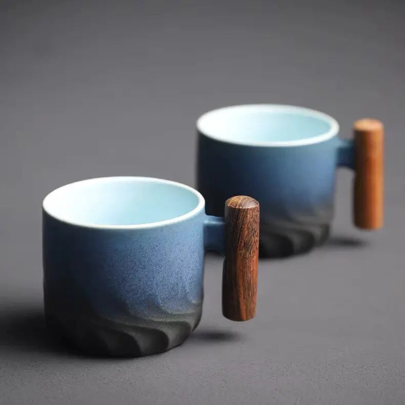 Zonema Ceramic Coffee Set – Minimalist Mug, Matching Saucer & Spoon