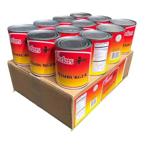 Yoder's Canned Ground Beef Hamburger – 12 Pack Case