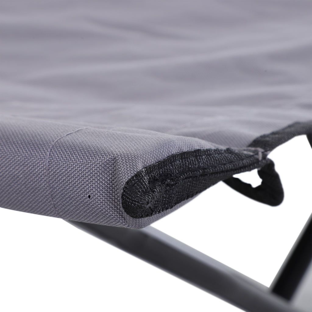 Outsunny Campingliege, Campingbett für bis zu 2 Personen, 193L x 125B x 40H cm, Grau