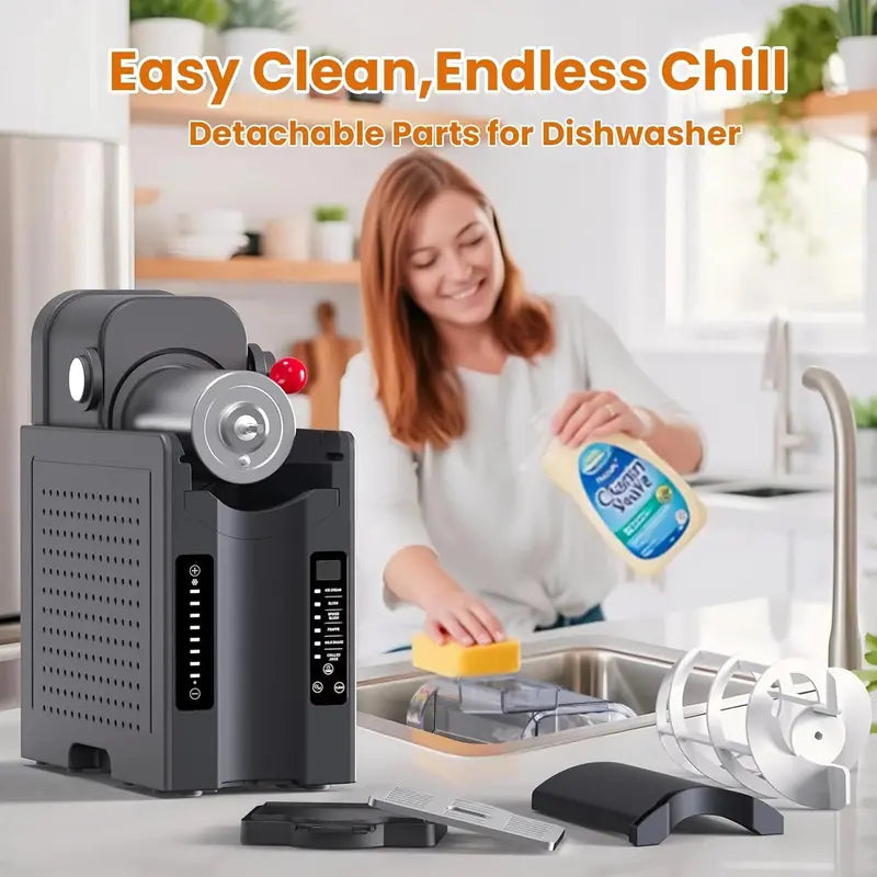 Professional Slushie Machine — No Ice Needed, LED Touchscreen, 6 Preset Programs, Frozen Drink Maker for Margaritas, Frappés & More