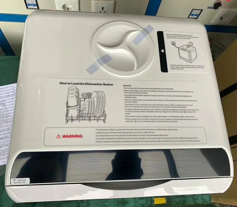 HAVA Portable Tabletop Dishwasher – 6-Program Compact Unit with 5L Built-in Water Tank