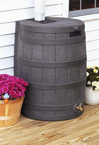 Good Ideas Rain Wizard 50 Gallon Rain Barrel – Oak