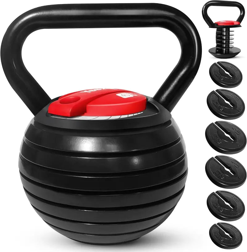 Yes4All Adjustable Kettlebell System – Modular Weight Set with Interchangeable Handles & Grips for Versatile Strength Training