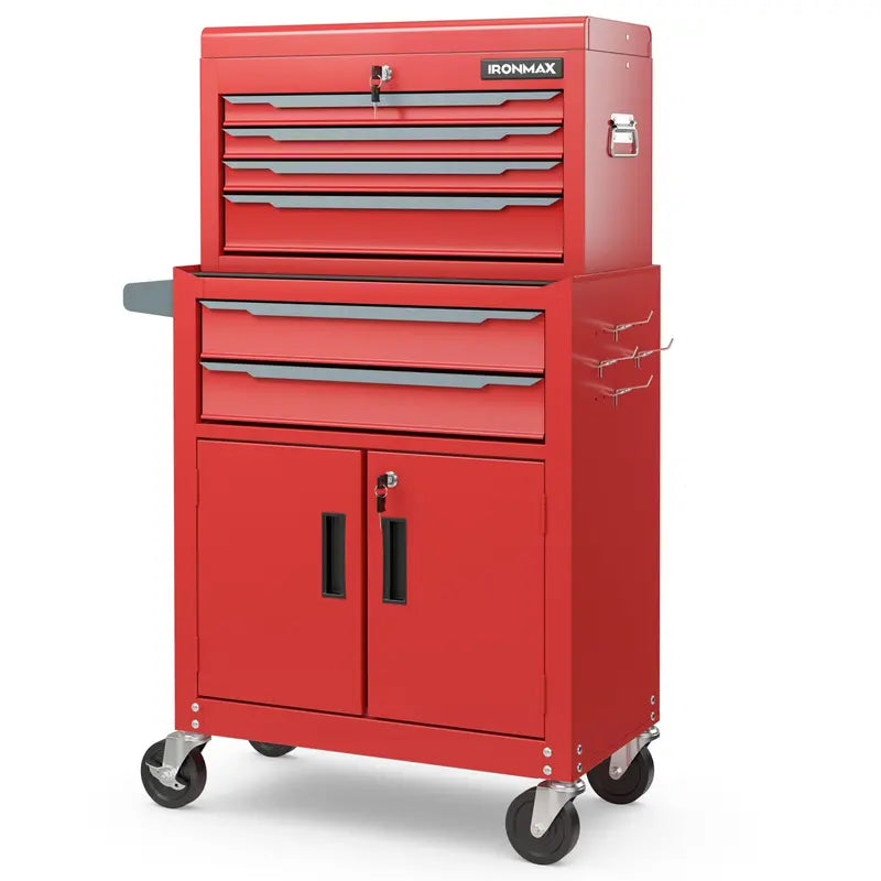 Heavy-Duty 6-Drawer Rolling Tool Chest with Locking Casters
