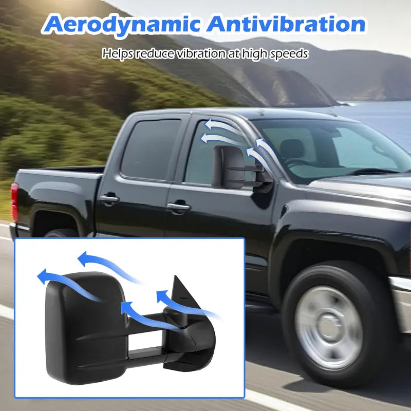 Heated Trailer Mirrors for 2003–2006 Chevrolet Silverado & GMC Sierra Trucks