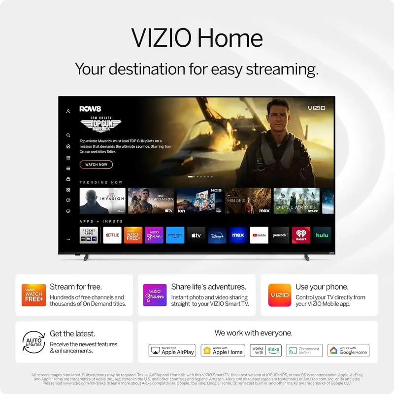VIZIO D-Series 50″ 4K Smart TV – HDR-Compatible LED Display