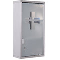Medizinschrank Arzneischrank Erste-Hilfe-Schrank mit Schloss 3 Fächer Edelstahl Silber 25 x 12 x 48 cm