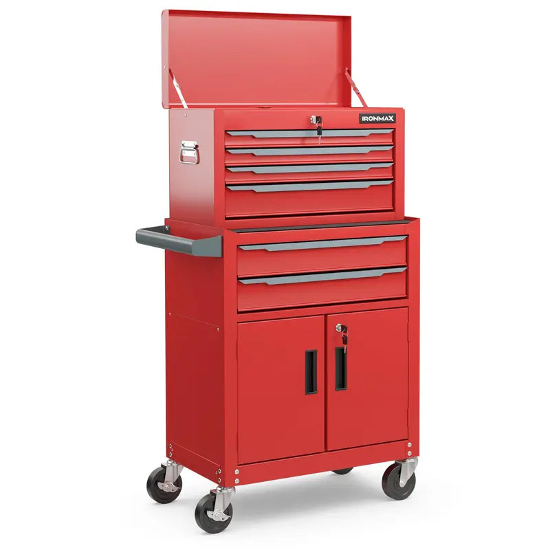 Heavy-Duty 6-Drawer Rolling Tool Chest with Locking Casters