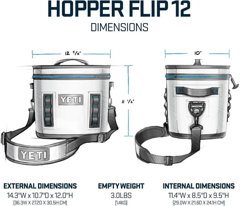 Hopper Flip 12-Quart Portable Soft-Sided Cooler – Lightweight & Leakproof