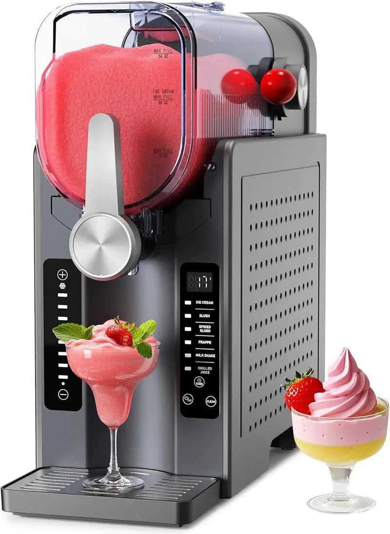 Professional Slushie Machine — No Ice Needed, LED Touchscreen, 6 Preset Programs, Frozen Drink Maker for Margaritas, Frappés & More