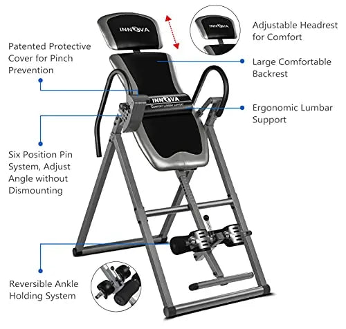 INNOVA Heavy Duty Inversion Table, Standard Ankle Holding System