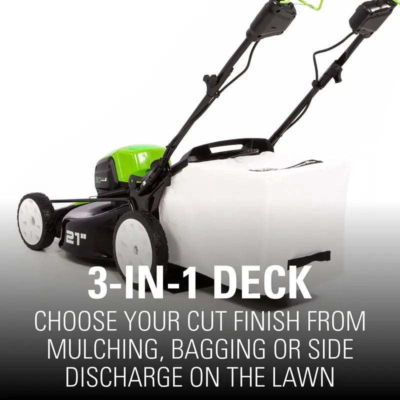 Greenworks 80V Self-Propelled Brushless Lawn Mower – 21-Inch Cutting Width, Cordless Electric