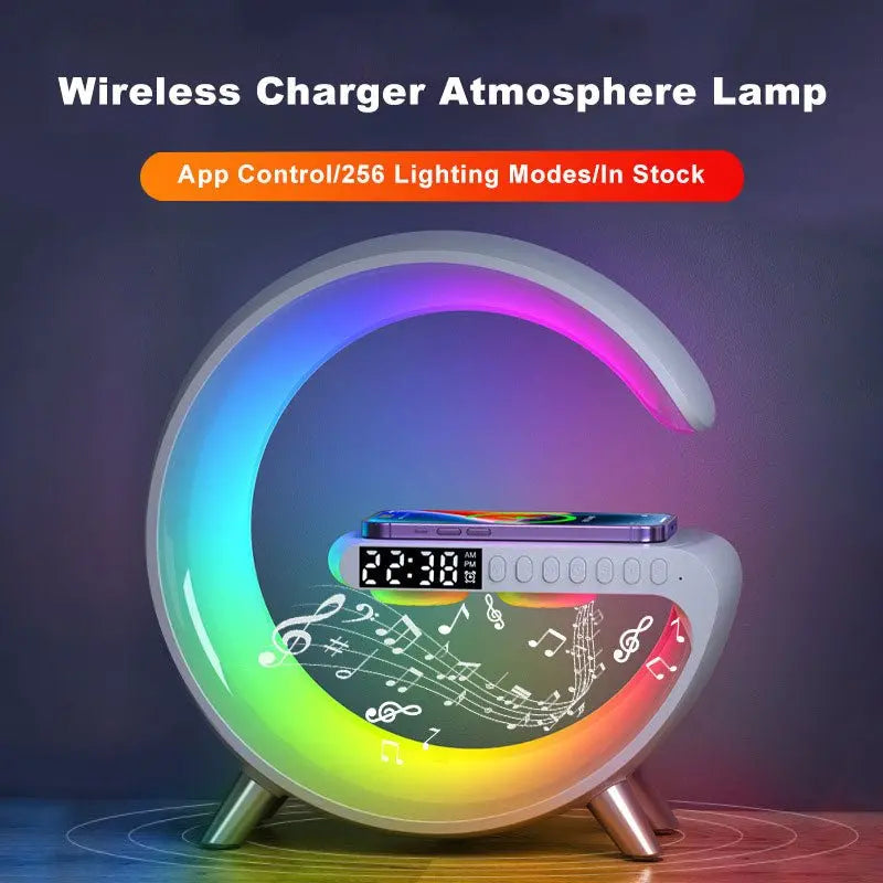 MagSafe Wireless Charger with RGB Ambient Lighting – Customizable Glow Effect