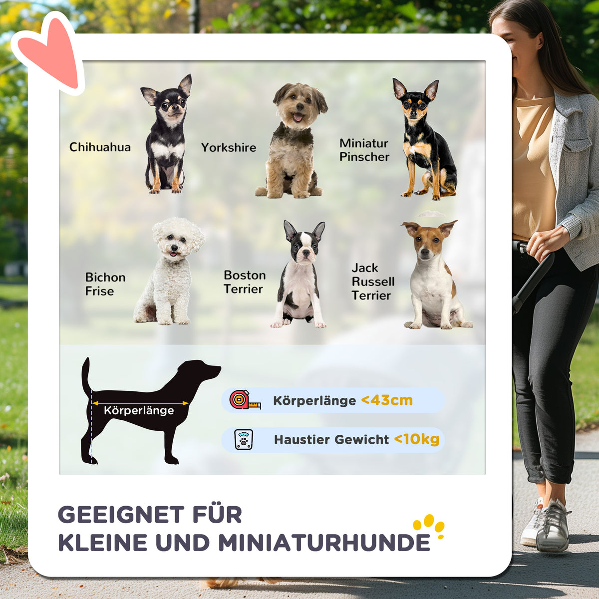 PawHut Hundebuggy Hundewagen Buggy für kleine Hunde und Katzen Haustierwagen Pet Stroller Katzenbuggy Oxford Schwarz 76,5 x 52 x 95 cm
