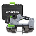 WORKPRO 20V Cordless Band Saw for Metal Cutting — 3.75″ Capacity, 6-Speed Variable Control