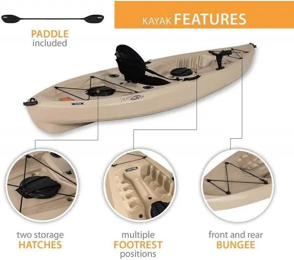 Lifetime Tamarack Angler 100 Fishing Kayak – Twin-Pack with Paddles Included (90806)