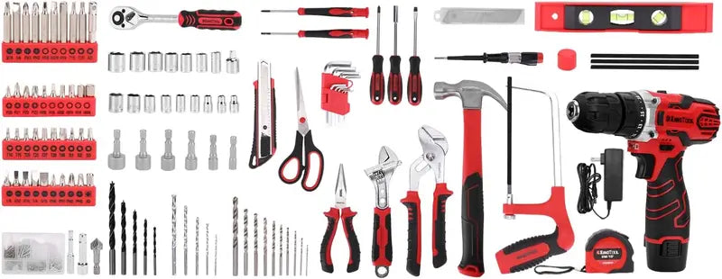 KingTool 276-Piece Cordless Tool Kit – Includes 12V Drill, Bits, and Organized Storage Case