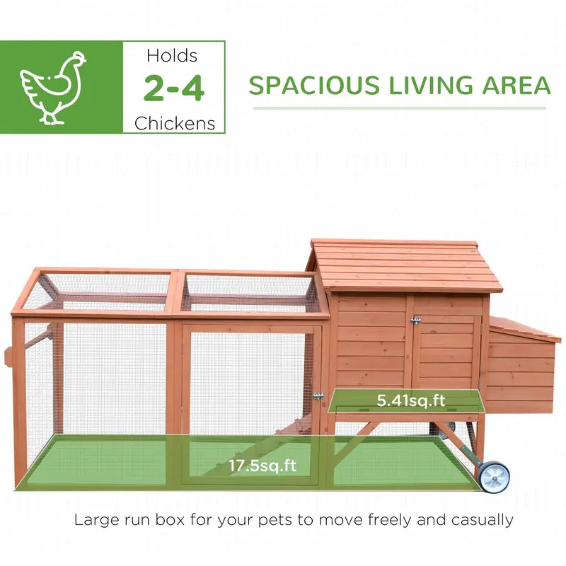 Online Gym Shop CB16743 96 in. Wooden Backyard Hen House Chicken Coop