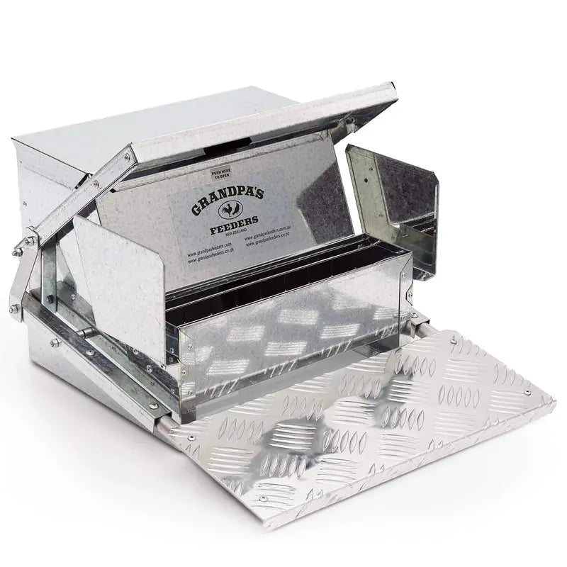 Grandpa's Feeders Automatic Gravity-Fed Chicken Feeder for Coops and Runs