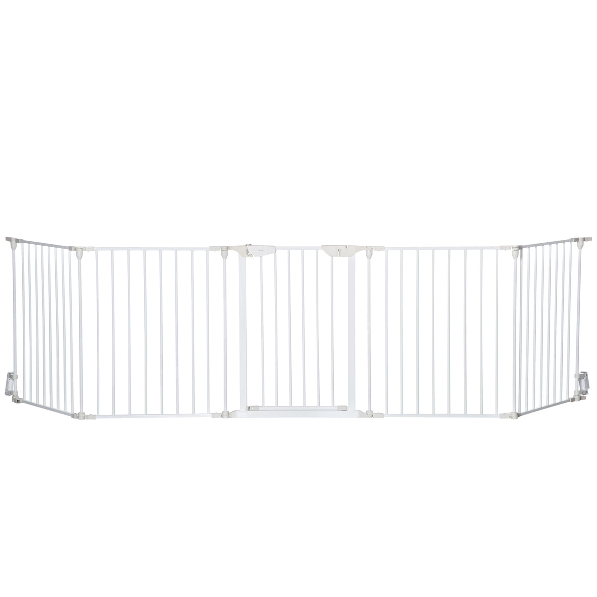 PawHut Modularer faltbarer Hundeparkzaun mit integrierter Tür 300L max. x 74,5H cm Metall PP Weiß