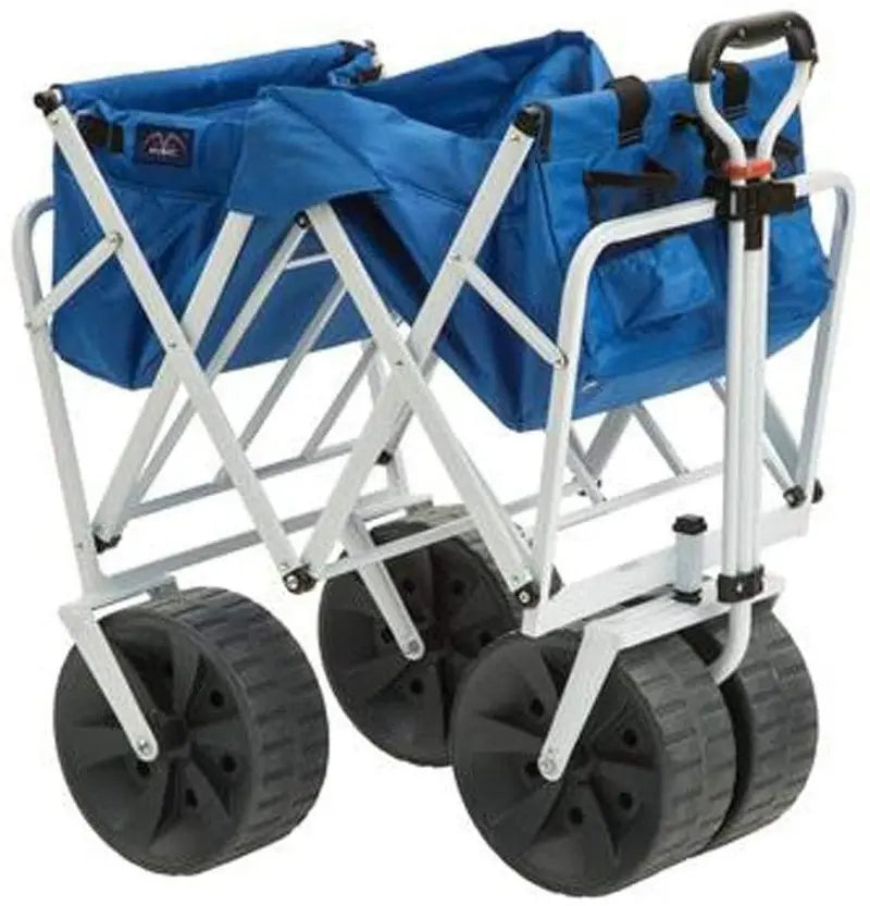 Mac Sports Heavy-Duty All-Terrain Folding Beach Wagon – Blue/Black Utility Cart
