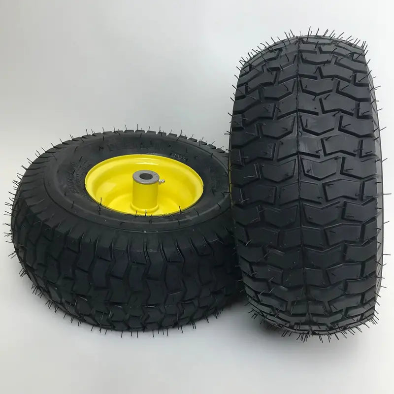 Set of 2 – 15×6.00-6 Lawn Mower Tire and Rim – Fits on 3/4 Inch Axle