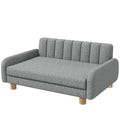 PawHut Hundebett, weiches Kissen, waschbarer Bezug, rutschfeste Füße, grau, 94B x 61T x 40H cm