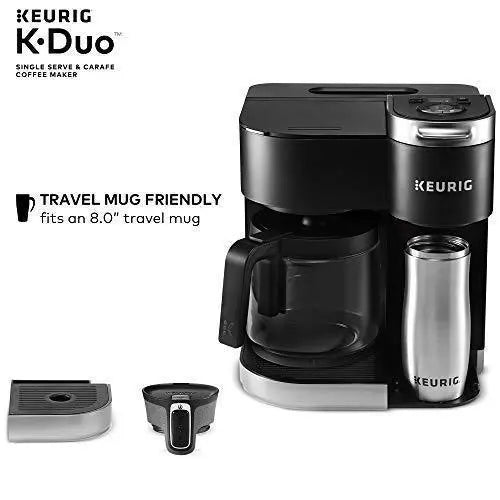 Keurig K-Duo Dual Coffee Maker – Brews K-Cups or 12-Cup Carafe, Grounds-Compatible