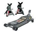 Pittsburg 3-Ton Low-Profile Floor Jack Kit — Includes Rapid-Pump Jack Stands