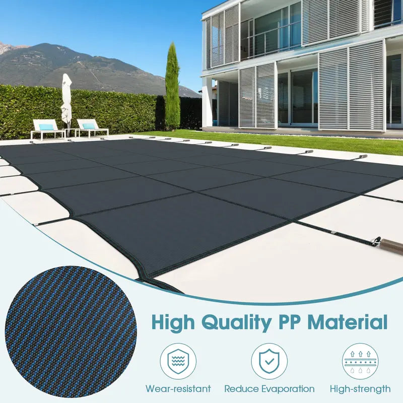 Heavy-Duty Rectangular Winter Pool Cover for 40′ x 20′ In-Ground Swimming Pools