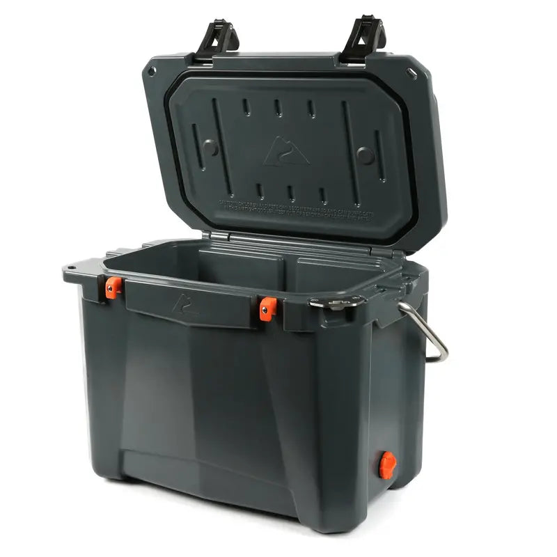 Ozark Trail 26-Quart Roto-Molded Cooler – Microban Antimicrobial Protection, Gray Durable Design