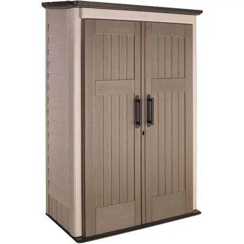 Weather-Resistant Outdoor Storage Shed – 52 Cu. Ft., Lockable Double Doors, UV-Protected