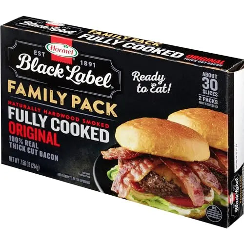 Hormel Black Label Fully Cooked Bacon Family Pack, 7.56 oz