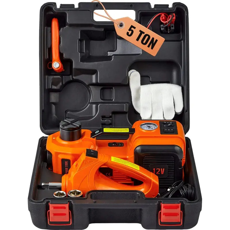 VEVOR 5-Ton Electric Car Jack with Integrated Impact Wrench – 11,023 LB Capacity
