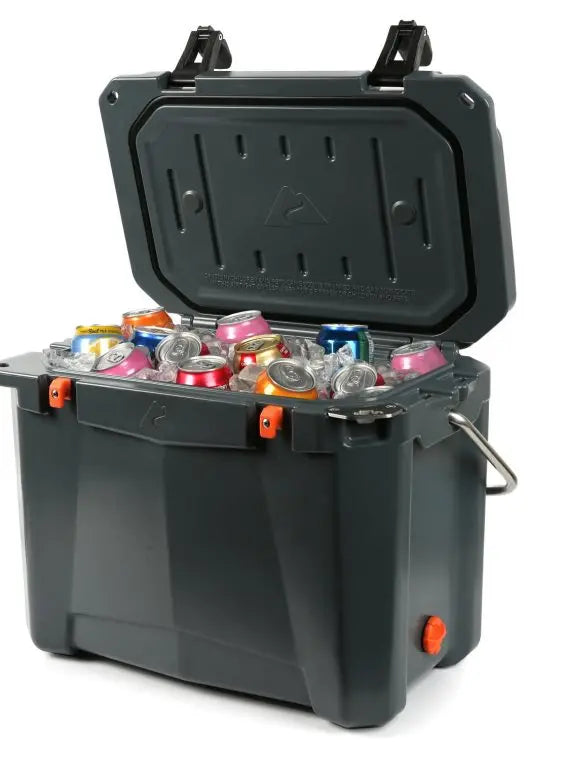 Ozark Trail 26-Quart Roto-Molded Cooler – Microban Antimicrobial Protection, Gray Durable Design
