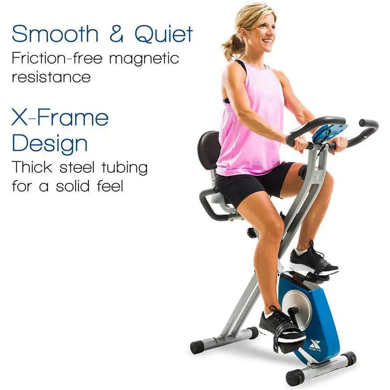 XTerra FB350 Folding Magnetic Exercise Bike in Silver