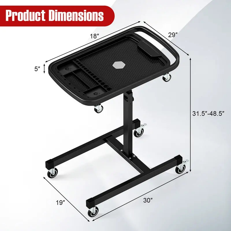 Height-Adjustable Workbench – 31.5″ to 48.5″ Range with Modular Part Tray