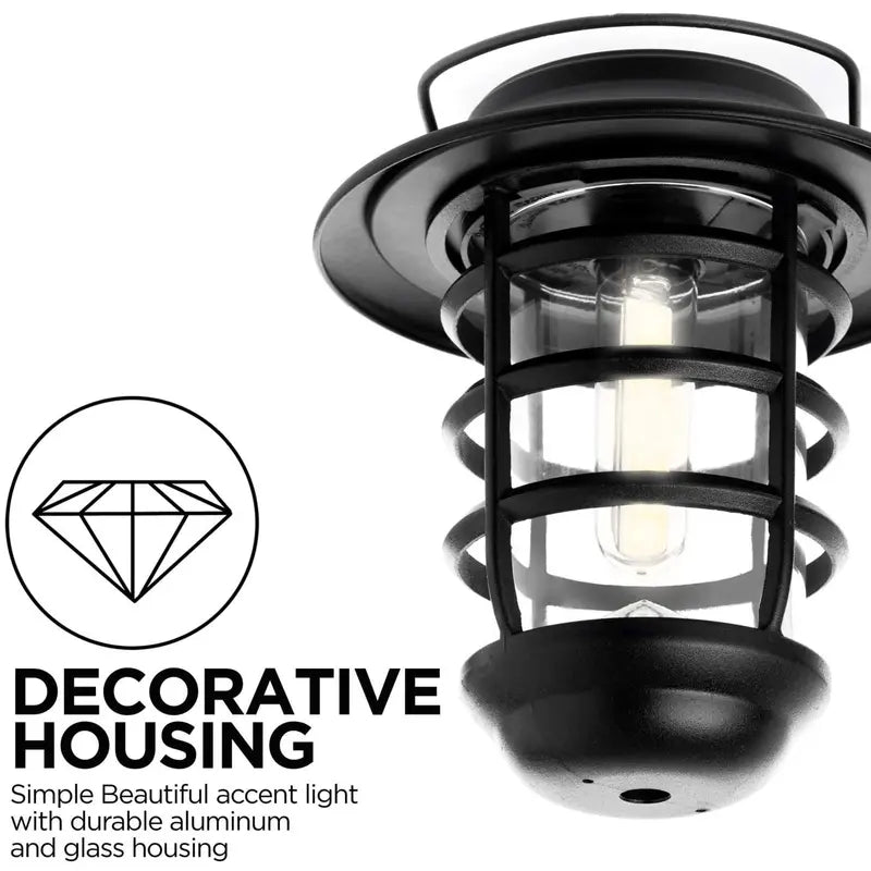 Home Zone Security Solar-Powered Glass Wall Lantern – Wire-Free Outdoor Decorative Light