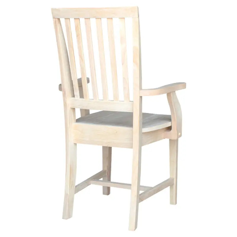 International Concepts Wood Mission Side Chair with Arms – 39.2
