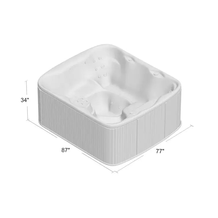 Lifesmart Plug-and-Play Hot Tub – 110V Rectangular 5-Person Spa with 23 Jets & Ozonator (Espresso Finish)